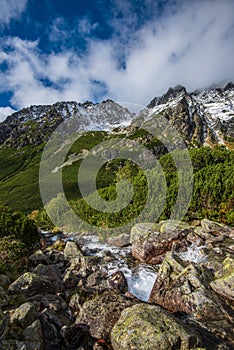 Slovakian tatra mountains in summer