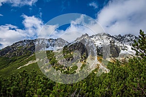 Slovakian tatra mountains in summer