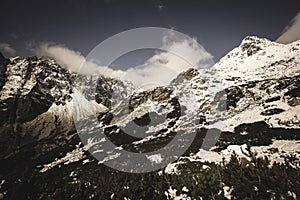 Slovenské Tatry v lete - vintage retro vzhľad