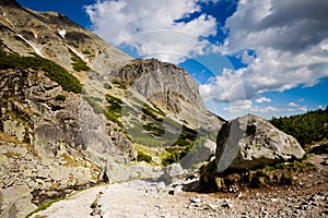 Slovakian Tatry Skok waterfall landscape