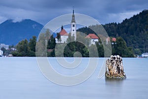 Slovenia bled lake view church castle clouds water roadtrip