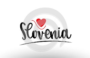 Slovenia country text typography logo icon design