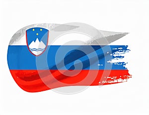 Slovenia Flag. The National Flag of Slovenia