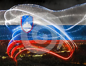 Slovenia Flag. The National Flag of Slovenia