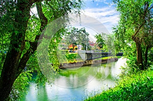 Slovenia Ljubljana, Ljublianica river.
