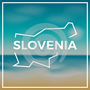 Slovinsko hrubý načrtnúť proti pozadie 