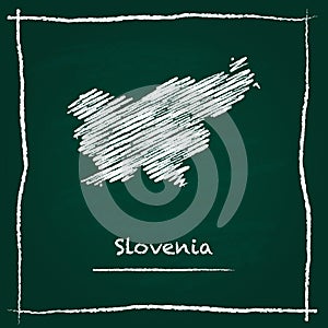 Slovinsko načrtnúť vektor ručně malované krieda 