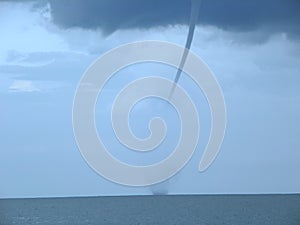 Slovenia, Portoroz, tornado at sea
