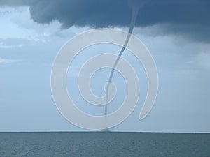 Slovenia, Portoroz, tornado at sea