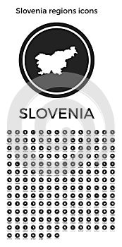 Slovinsko regióny ikony 