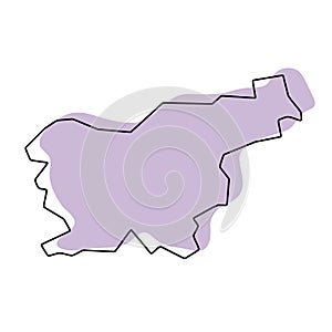 Slovenia simplified vector map