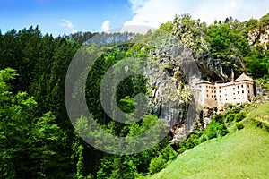 Slovenian famous Predjama castle