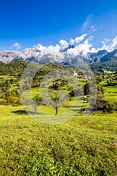 Slovenian Landscape And Church - Dreznica,Slovenia