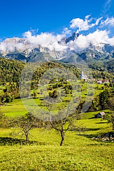 Slovenian Landscape And Church - Dreznica,Slovenia