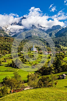Slovenian Landscape And Church - Dreznica,Slovenia