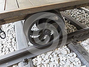 Slovenian railway detail wheel