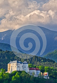 Slovenska Lupca castle under Prasiva mountain in Low Tatras