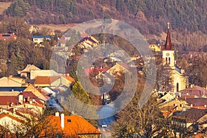 Slovenská Lupča obec s kostelem