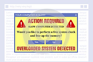 Slow computer internet scam