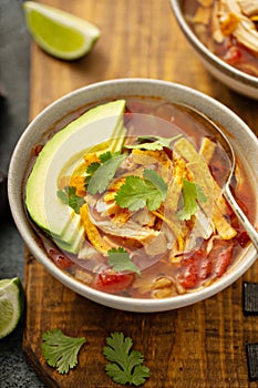 Slow cooker chicken taco soup