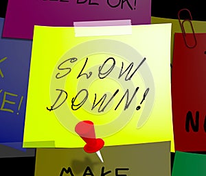 Slow Down Displays Going Slower 3d Illustration photo