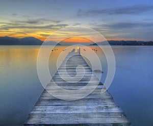 Slow exposure shot photography at the seaside