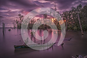 Slow exposure shot photography at the seaside