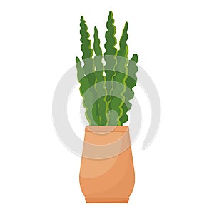 Slow flower pot icon cartoon vector. Urban blossom