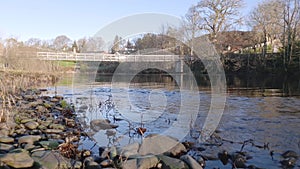 A slow flowing Water of Ken on a winters day, a Scottish River near Dalry