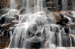 Slow motion blur waterfall