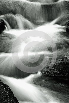 Slow motion blur waterfall