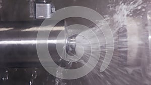 Slow motion of processing precision metal parts with a milling machine and lathe