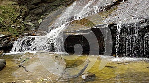 slow motion shot of the base of empress falls in the blue mountains