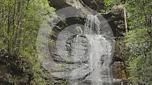 slow motion shot of the top of empress falls in the blue mountains