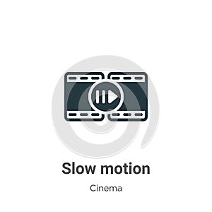 Slow motion vector icon on white background. Flat vector slow motion icon symbol sign from modern cinema collection for mobile