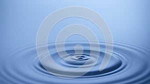 Slow motion Water drop splash into calm water - shot with ultra high speed camera