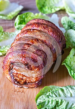 Slow-roast rolled pork