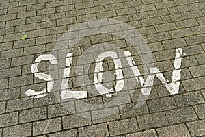 SLOW sign