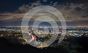 Downtown Los Angeles, California, at night