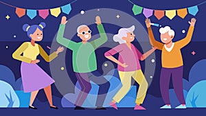 A slower more relaxed version of a rave the dance party for older adults is a safe and enjoyable space for them to let