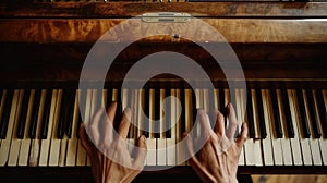 Slowmotion footage of a pianists hands gliding over the keys showcasing the intricate and improvised melodies of jazz