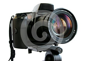 SLR Camera on tripod