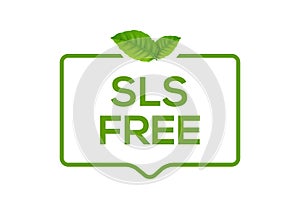 SLS free icon symbol, sulfate sles keratin free stamp symbol