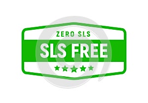 SLS free icon symbol, sulfate sles keratin free stamp symbol photo