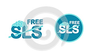 SLS free sign -Sodium Laureth Sulfate in cosmetics