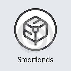 SLT - Smartlands. The Icon of Coin or Market Emblem.