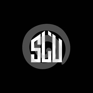 SLU letter logo design on BLACK background. SLU creative initials letter logo concept. SLU letter design.SLU letter logo design on