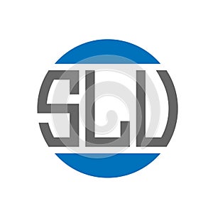 SLU letter logo design on white background. SLU creative initials circle logo concept. SLU letter design