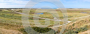 Slufter in dunes of Texel National Park on Texel island, Netherlands