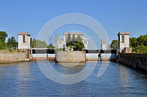 Sluice Gates on the River Volga photo